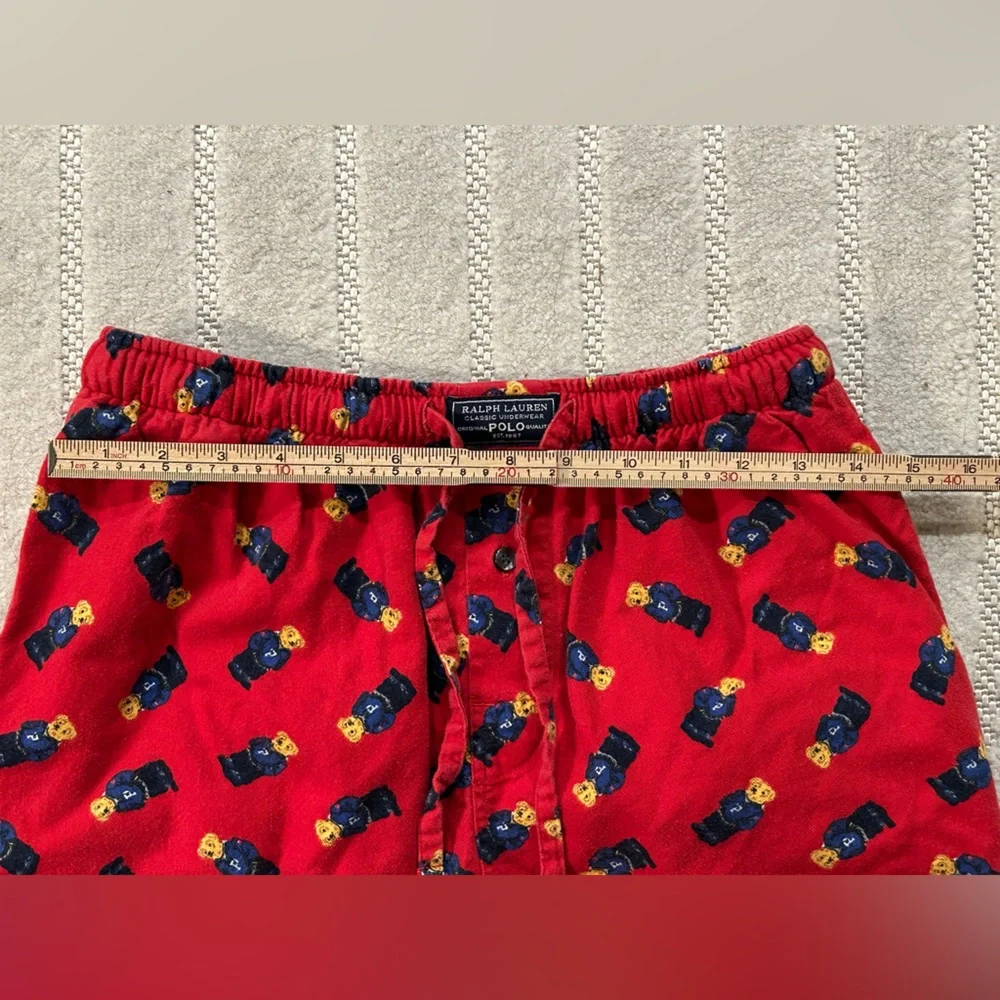 Polo Ralph Lauren Men’s Red Polo Bear Pajama Lounge Pants - S